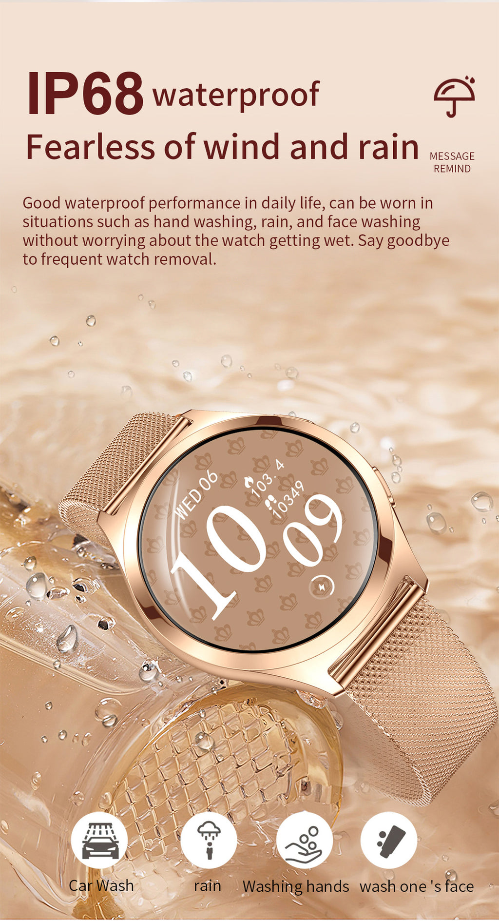 Y35Smart Watch1.27inch Bluetooth Call Heart Rate Pedometer Sleep Monitoring Deep Waterproof Sports Watch