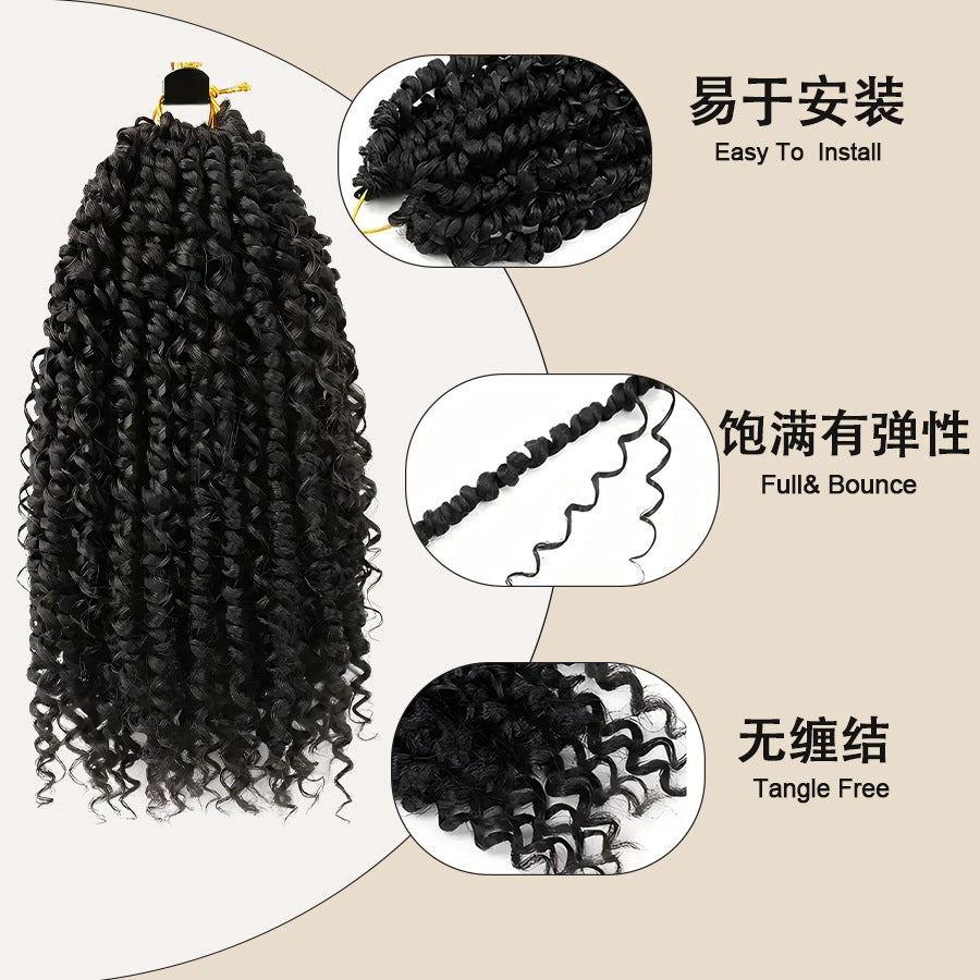 Cross-border Wig Hot Item Boho Passion Twist Crochet Hair High Temperature Silk Crochet Hair Chemical Fiber