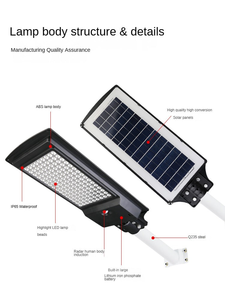 Human Body Induction Waterproof Ip65 Aluminum Outdoor Integrated Solar Street Light