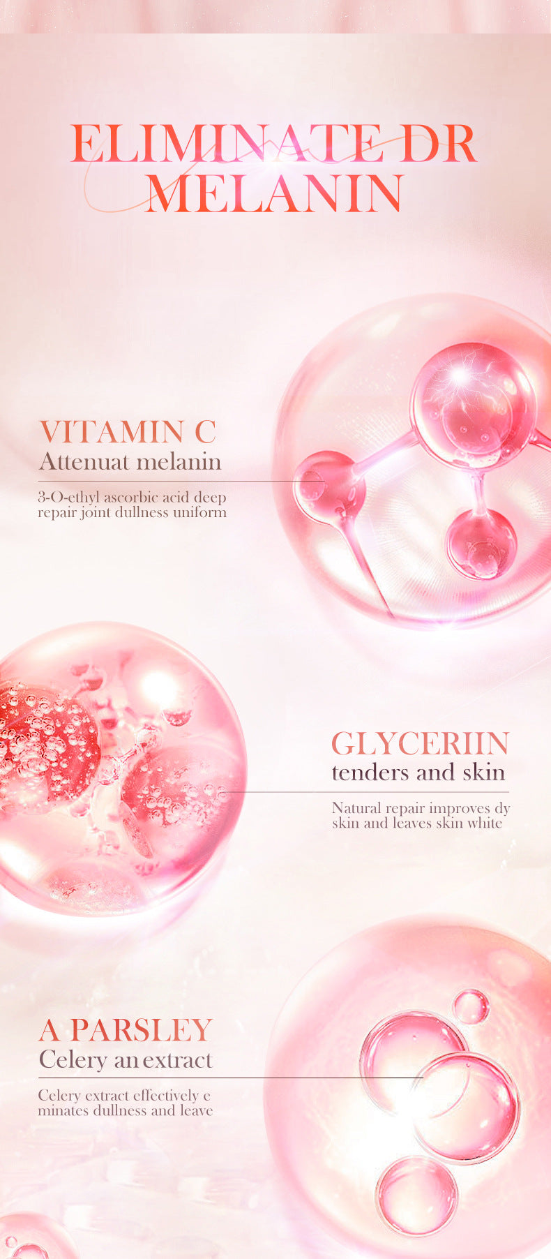 Full English Joint Whitening and Dark Spot Removal Serum50ml SADOER Enhance Beauty Whitening Body  Wholesale