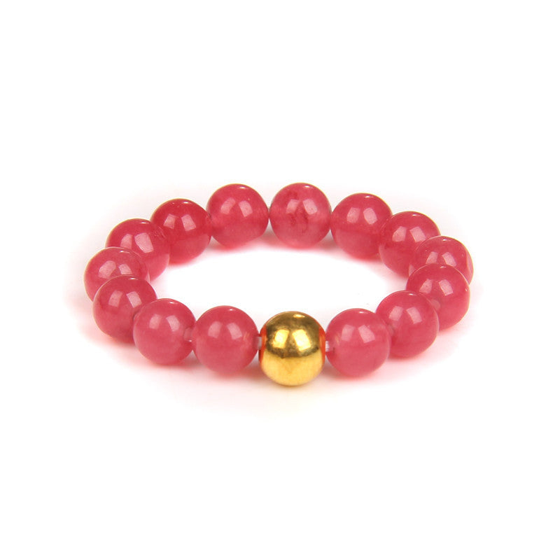Women's Amethyst Cat's Eye Ring Natural Stone Bead Ring Handmade Elastic Ring4mm Crystal Angel Stone Ring