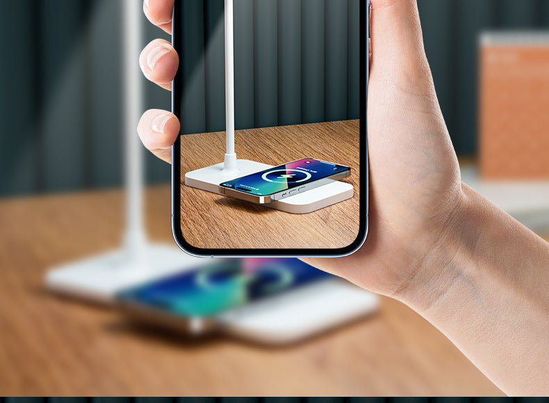 hot LED Study Desk Lamp Wireless Charging Lamp Desk Lamp Bedroom Night Light Eye Protection Office Desk Lamp