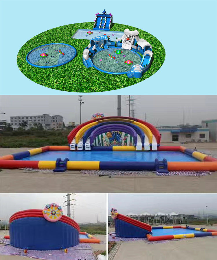 Inflatable Water Park Slide Equipment Manufacturer Elephant Panda Combination Large Frame Swimming Pool Children's Amusement