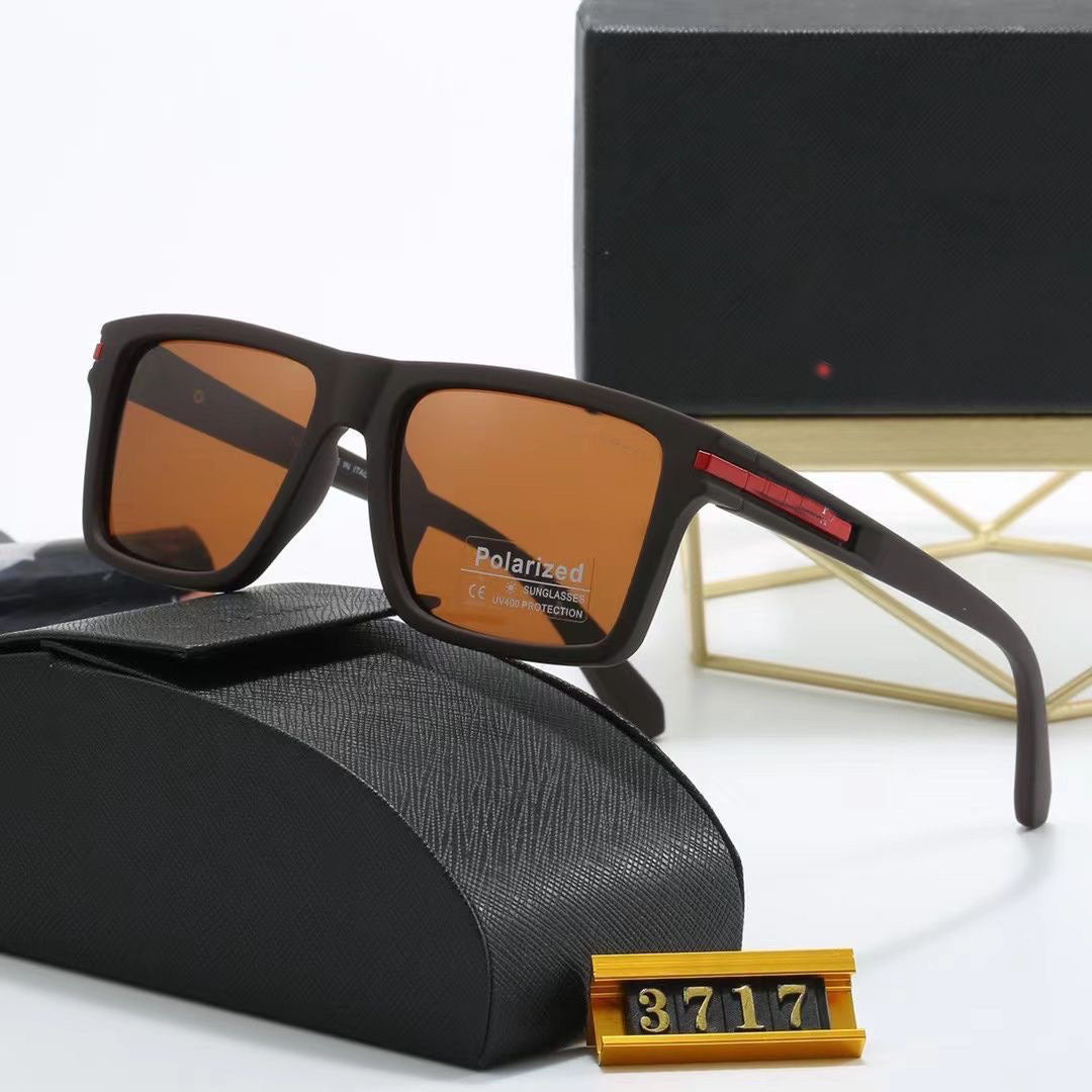 2024New Square Frame Retro Business Men's Polarized Sunglasses Hot Trend Outdoor Driving Sunglasses
