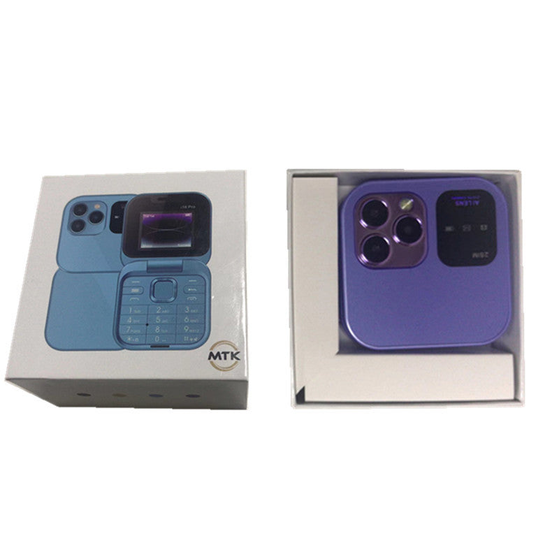 New i16pro Flip mini Mobile Phone i17pro Button Elderly Phone Dual SIM2G Foreign Language