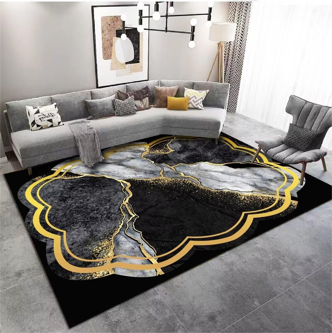 Crystal Velvet Carpet Light Luxury Home Bedroom Non-Slip Wear-Resistant Bedside Blanket Living Room Dirty-Resistant Easy to Care Sofa Coffee Table Blanket