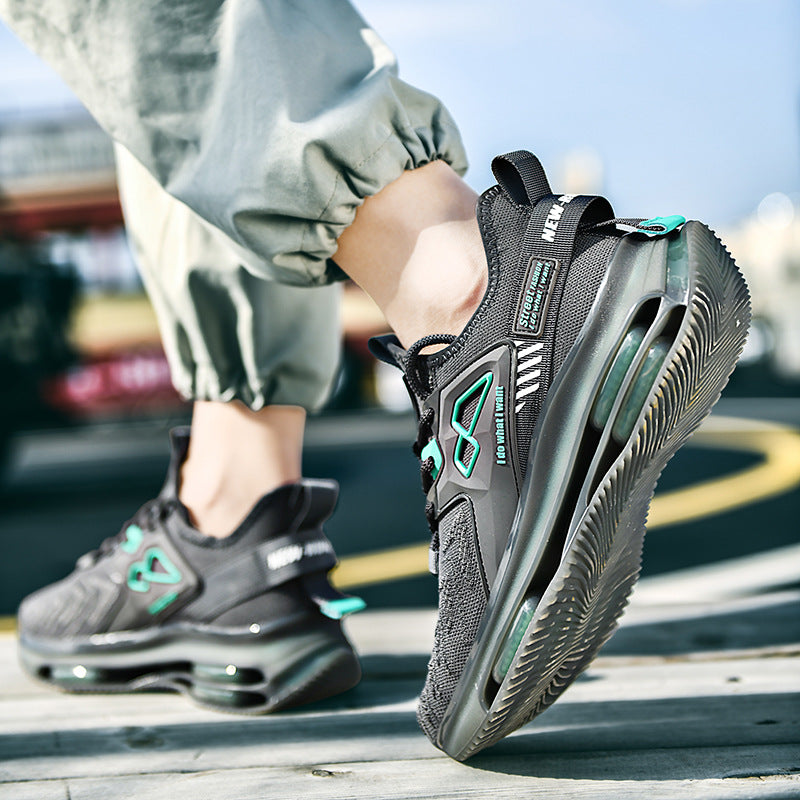 New Double Layer TPU Popcorn Big Sole Cushioning Rebound Sports Shoes Men's Fashion Light Luxury Versatile Casual Trendy Shoes