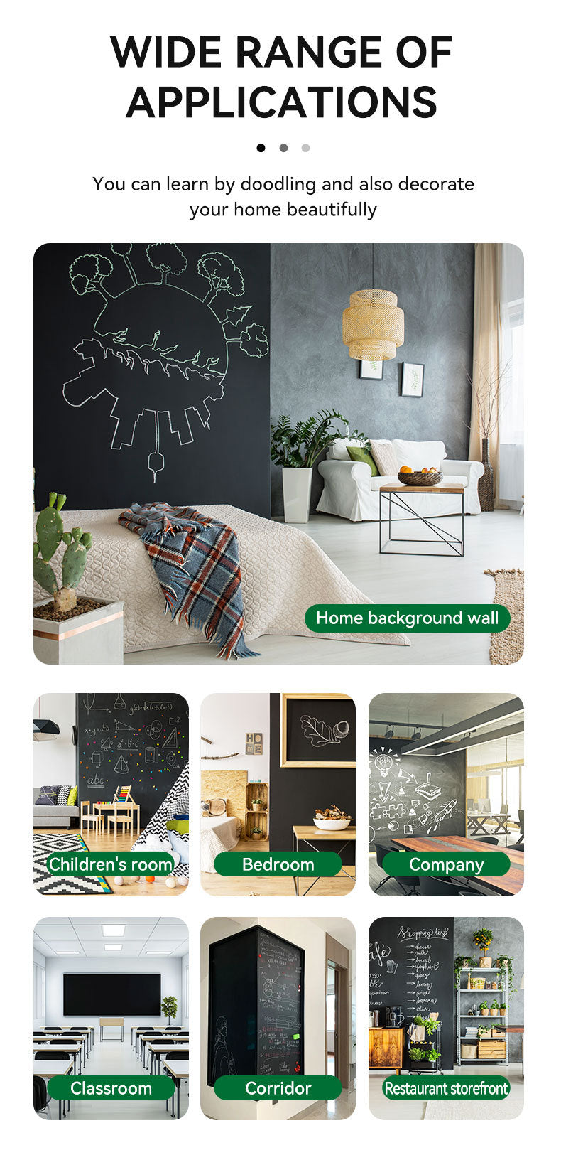 Magnetic Paint Classroom Office Meeting Room Home Wall Paint Coating Kindergarten Room Wall Self-Painting Blackboard Water-Based Blackboard