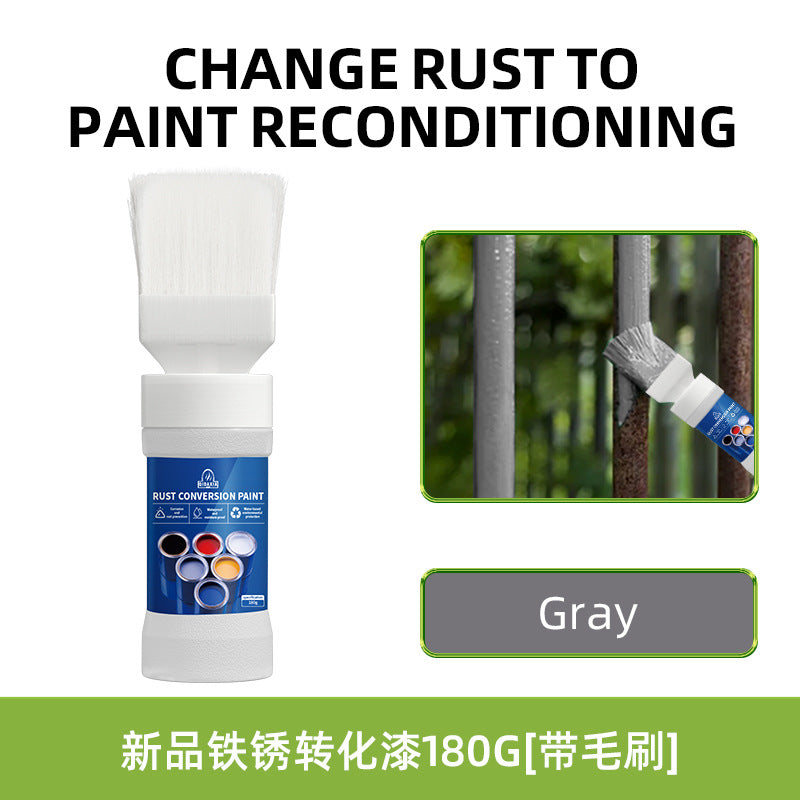 Qixia Water-Based Anti-Rust Paint, Rust-Free Roof Iron Rust Conversion Paint, Color Steel Tile Renovation Paint, Water-Based Anti-Rust Paint