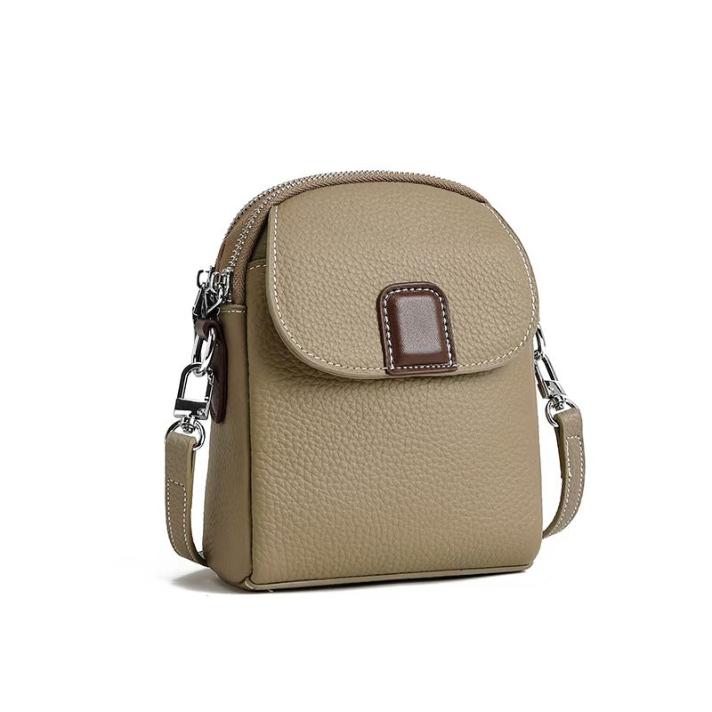 Genuine Leather Phone Bag for Women, Crossbody New Lightweight Bag, Summer Fashion Soft Leather High-End Mini Small Bag