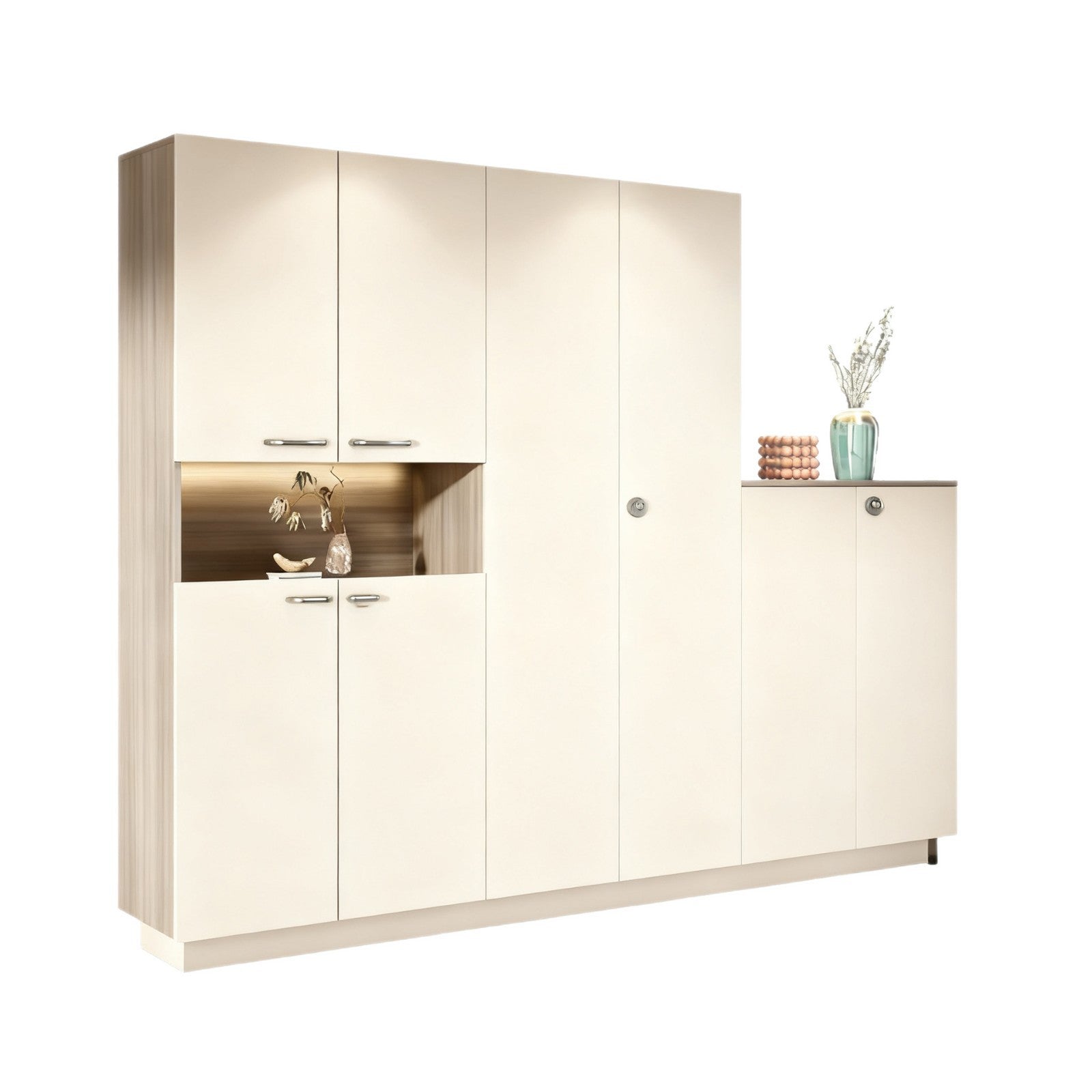 Custom Aluminum Alloy Shoe Cabinet for Entire House, Hallway, Home Entrance, Integrated Outdoor Storage Cabinet, Factory Direct