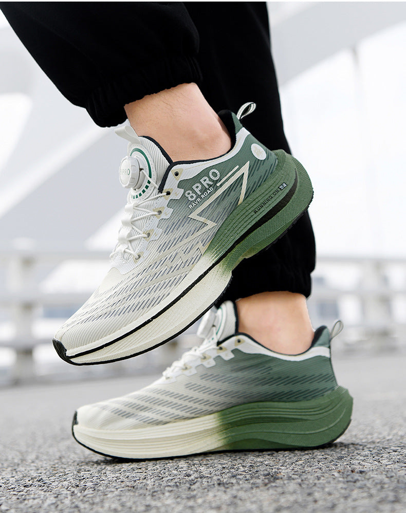 Red Rabbit8pro Full Palm Carbon Plate Racing Shock Absorption Running Shoes for Men and Women Couples Rotating Buckle Youth Student Sports Shoes