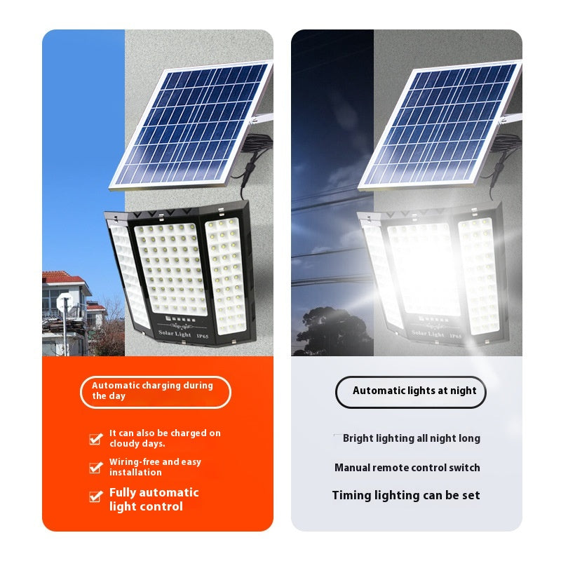 Wholesale Cross-Border New Super Bright LED Solar Flood Lights Outdoor Waterproof Garden and Street Lighting with IP65 Rating
