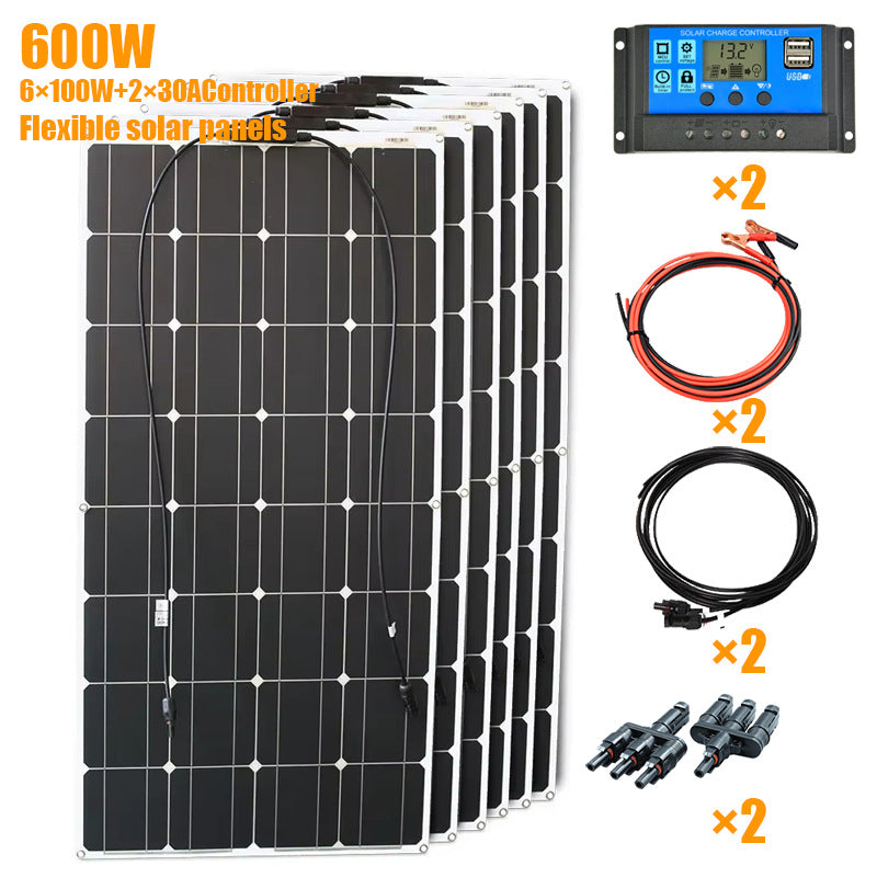 supply of flexible monocrystalline silicon solar panels for residential use, RVs, ships, trucks, and trailers
