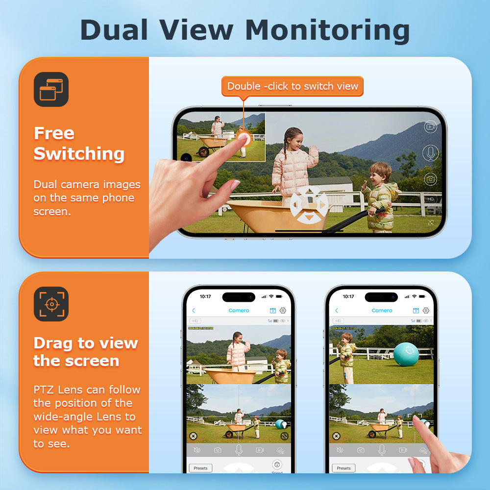 New Product4G Solar Camera Dual Lens Screen Gun Ball Trinocular152x Zoom Outdoor HD