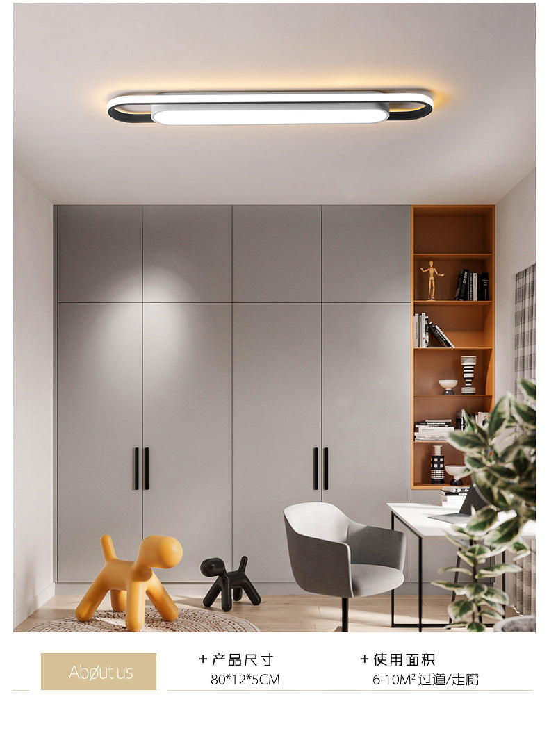 Aisle Light Corridor Light Modern Simple Entryway Porch Balcony Light Iron Art Long Strip Cloakroom led Ceiling Light Fixtures