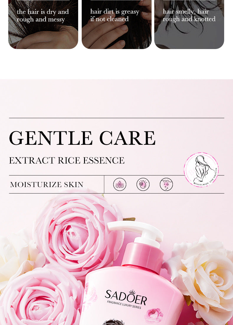 Bathing Set SADOER Rose Fragrance Shampoo Lavender Shower Gel Cross-Border Wholesale