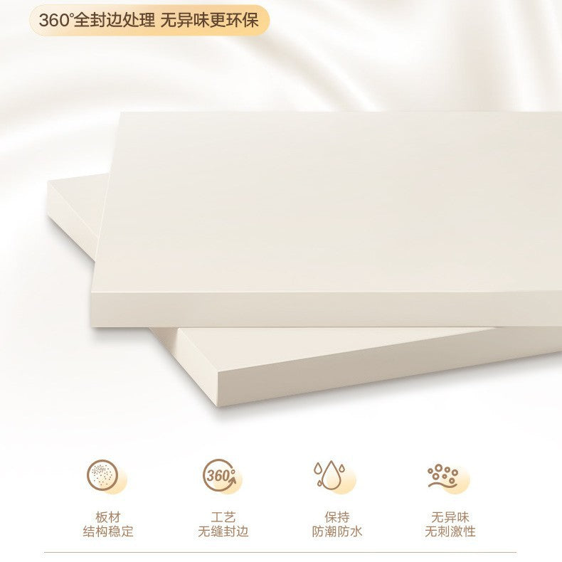 Modern Minimalist Sliding Door Wardrobe Corner Desk Integrated Combination Elevated Cabinet Top Master Bedroom Home Bedroom Wardrobe