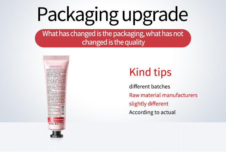 Full English Plant and Fruit Hand Cream FAYANKOU Moisturizing Autumn and Winter Anti-Dry Crack Hand Cream  Foreign Trade Wholesale