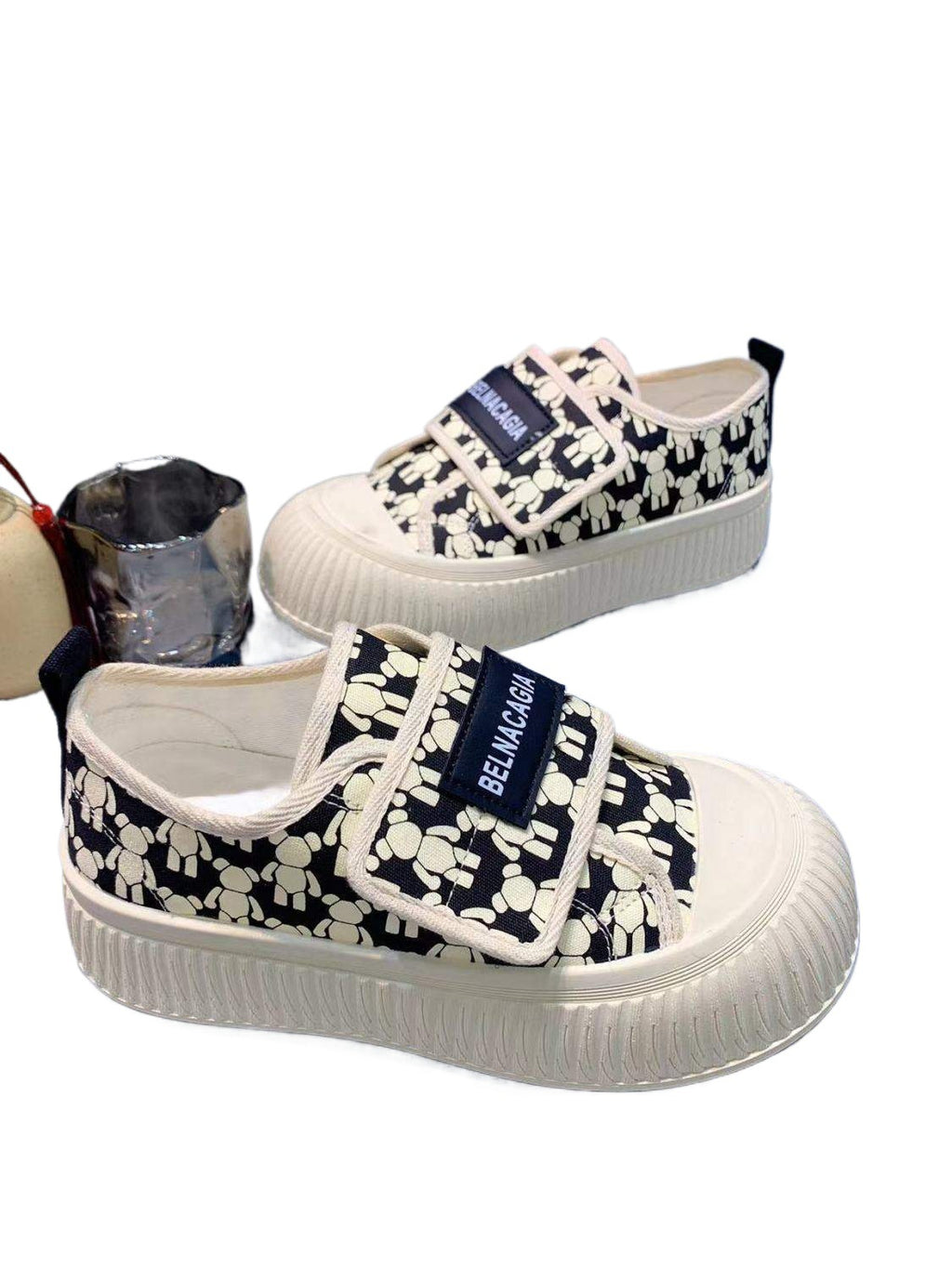 2025Platform Shoes Casual Shoes Sneakers New Trendy Outdoor All Black39Code,40In Stock