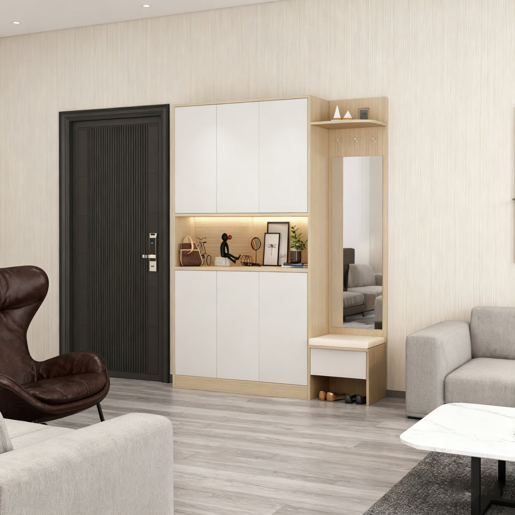 Honeycomb Aluminum Alloy Entryway Shoe Cabinet Custom Home Doorway Integrated Cabinet Wall Storage Factory Direct