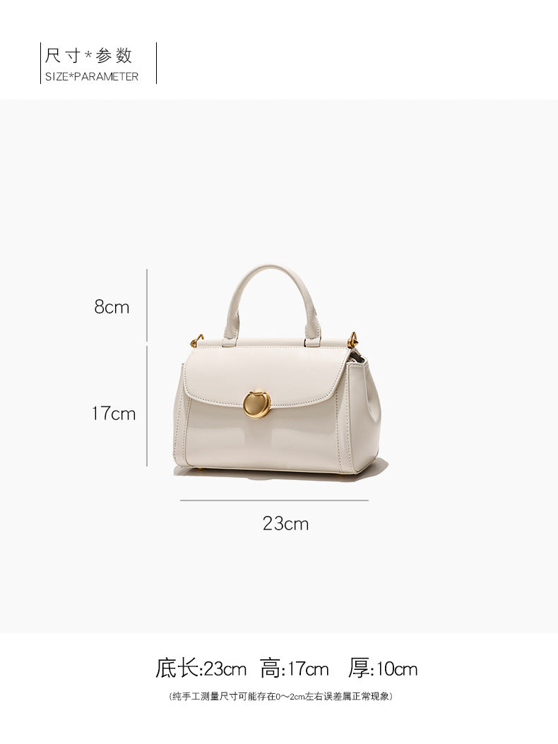 Vintage Simple Small Square Bag2025New Korean Style Personality Single Shoulder Bag Casual Crossbody Bag High-end Niche Handbag