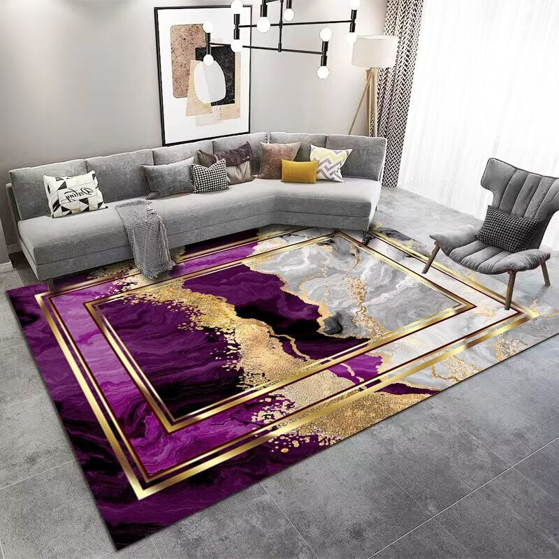 Crystal Velvet Carpet Light Luxury Home Bedroom Non-Slip Wear-Resistant Bedside Blanket Living Room Dirty-Resistant Easy to Care Sofa Coffee Table Blanket