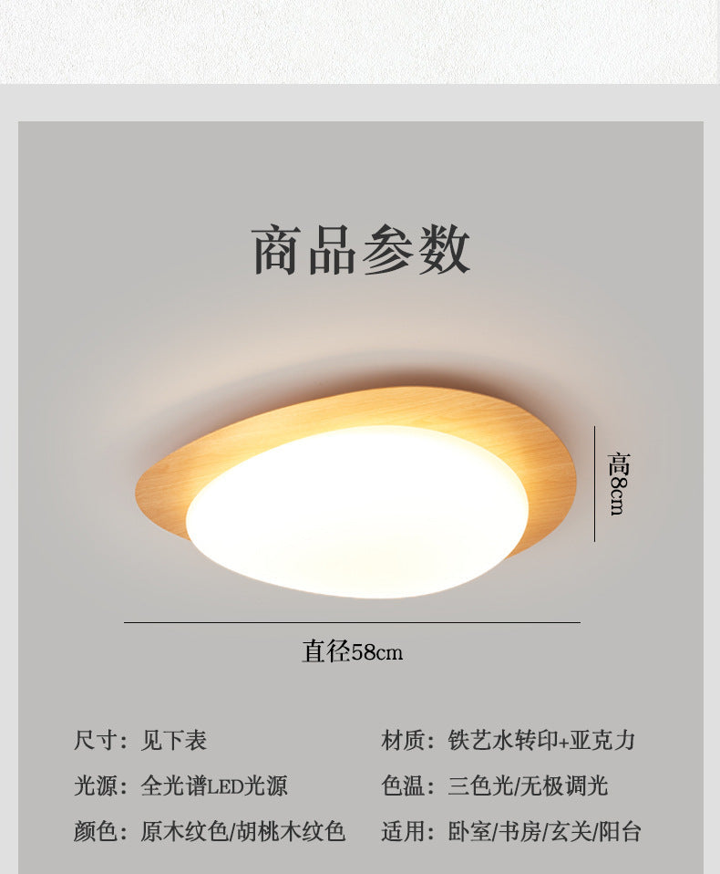 French Vintage Style Bedroom Ceiling Light Modern Simple Walnut Living Room Light Iron Art Water Transfer Printing Study Light Wholesale