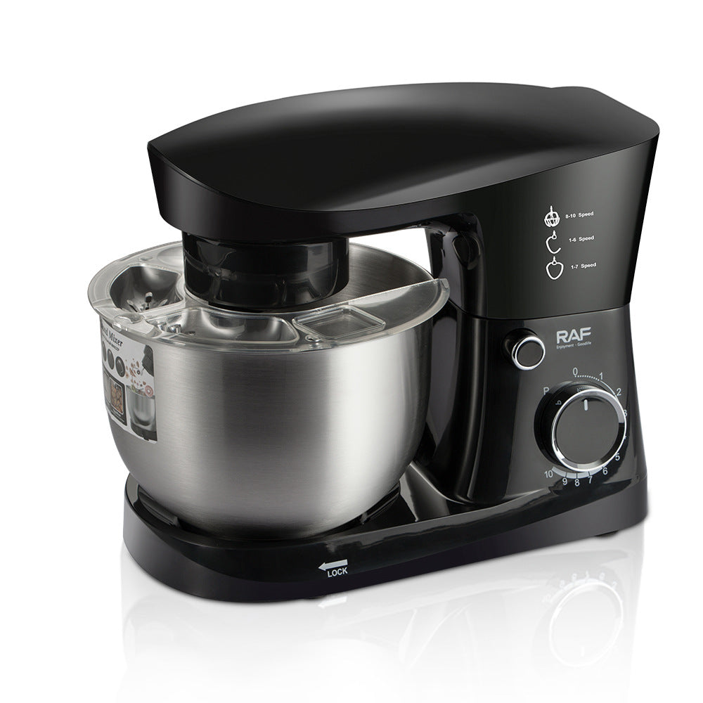 RAF European Standard Household Multifunctional Kitchen Machine Stainless Steel Bowl High Power Dough Mixer Egg Beater Whisk Mixer