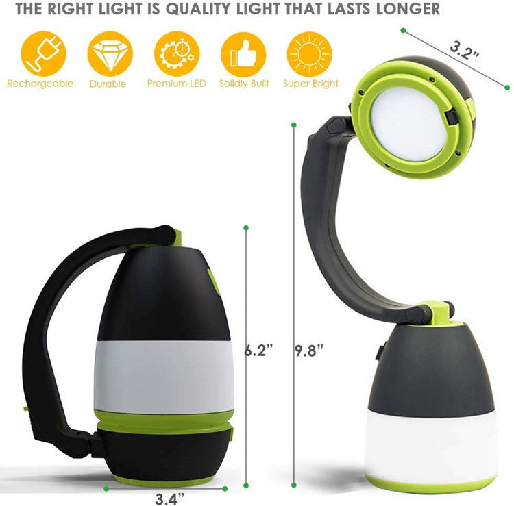 LED Camping Lamp Table Lamp3Combination1Flashlight USB Rechargeable Waterproof Camping Light Outdoor Tent Light Home Emergency Light