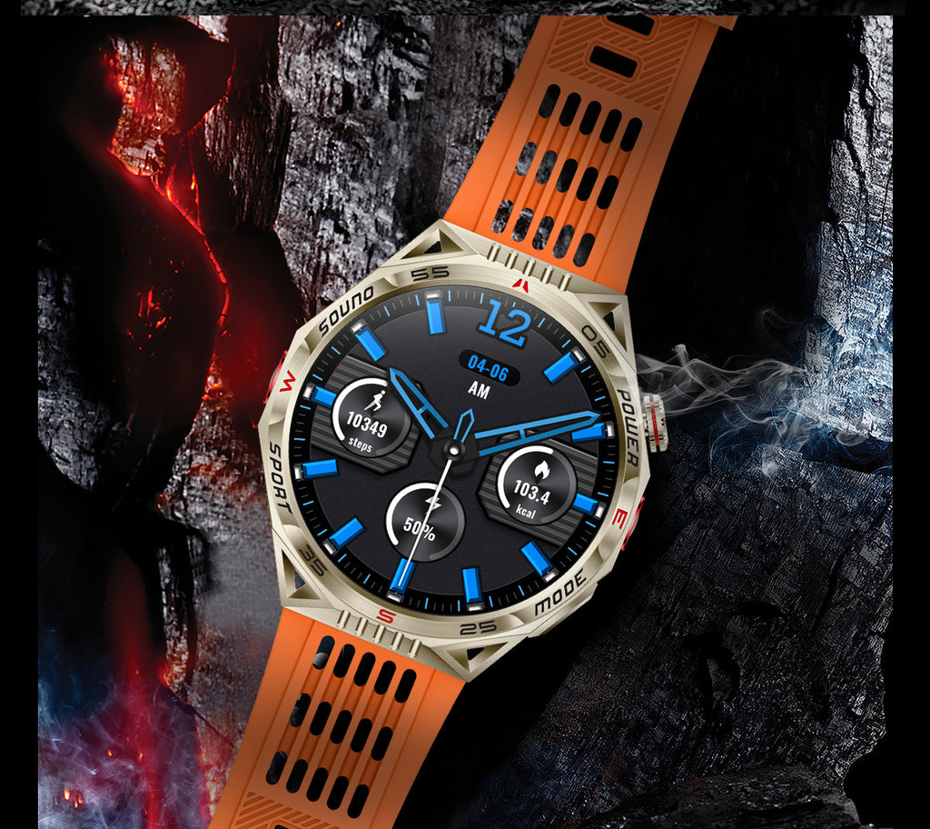 HT28Smart Watch Bluetooth Call True Heart Rate Step Sleep Breathing Training Deep Waterproof Flashlight Sports