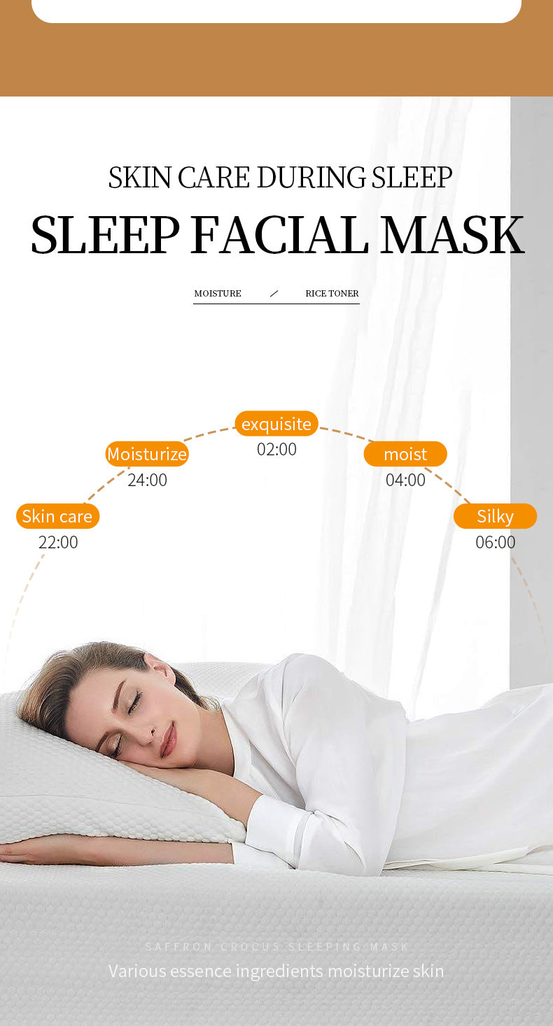 Full English Sleep Mask BIOAOUA Rice No-Wash Apply-Off Good Night Freeze Mask Boxed  Foreign Trade Wholesale