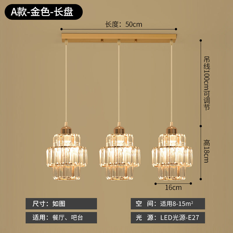 Restaurant Pendant Light Three-Head Modern Minimalist Bar Creative Dining Table Bedroom Unique Living Room Dining Room Grand Nordic Lighting