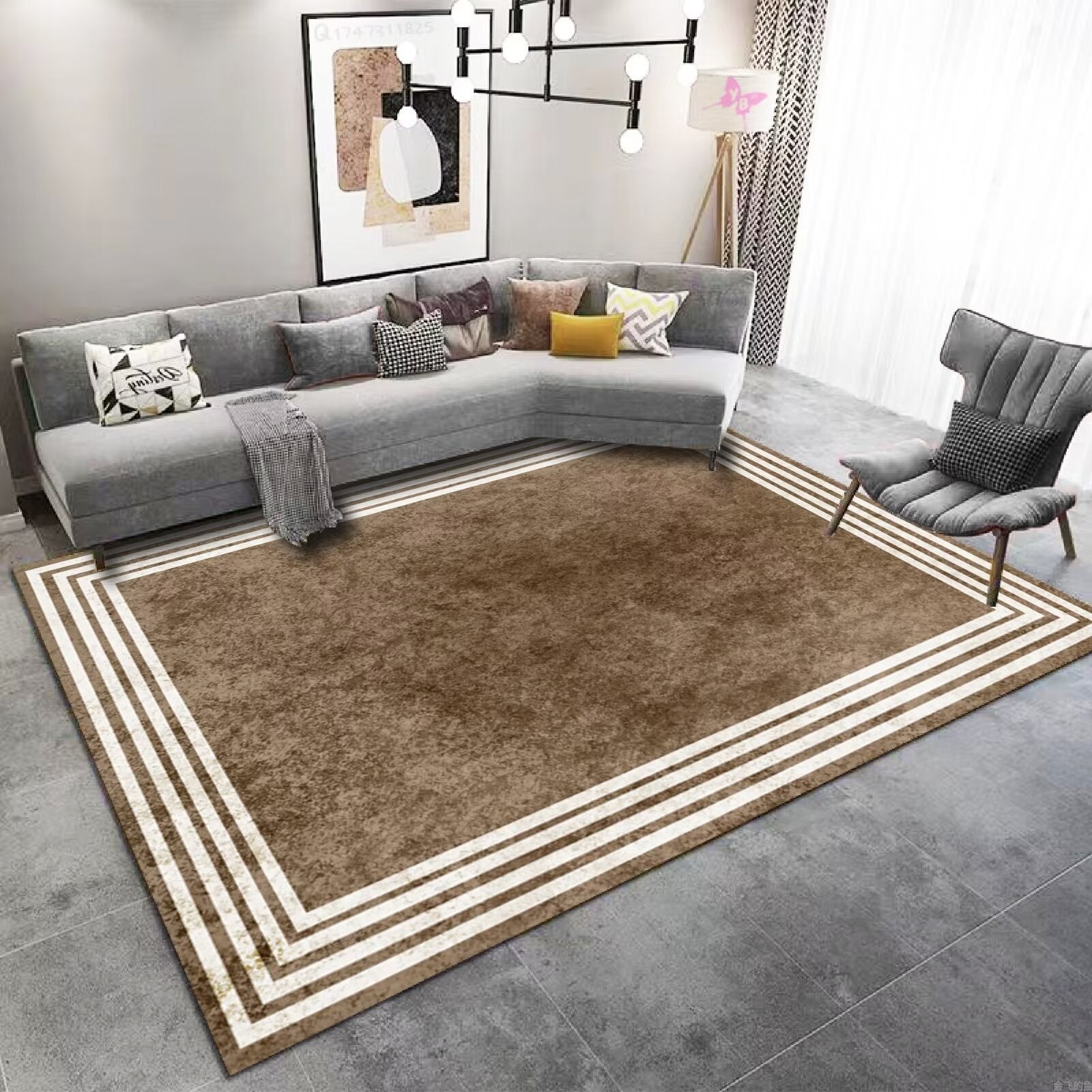 Living Room Carpet Stain-Resistant Easy Care Light Luxury Sofa Coffee Table Rug Home Use All-Season Crystal Velvet Bedside Warm Blanket