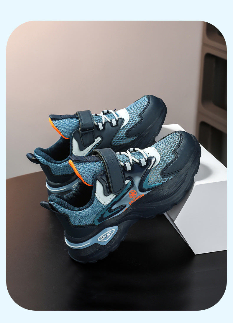 Children's casual shoes breathable single mesh fashion children's shoes2025Spring new style soft sole non-slip wear-resistant elementary school student sneakers