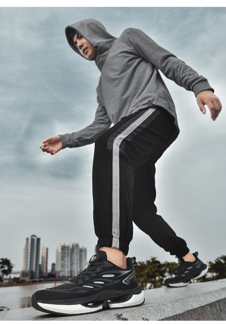 Summer Breathable Men's Shoes2025New Youth Sports Casual Running Shoes Student Lightweight Dad Mesh Trendy Shoes