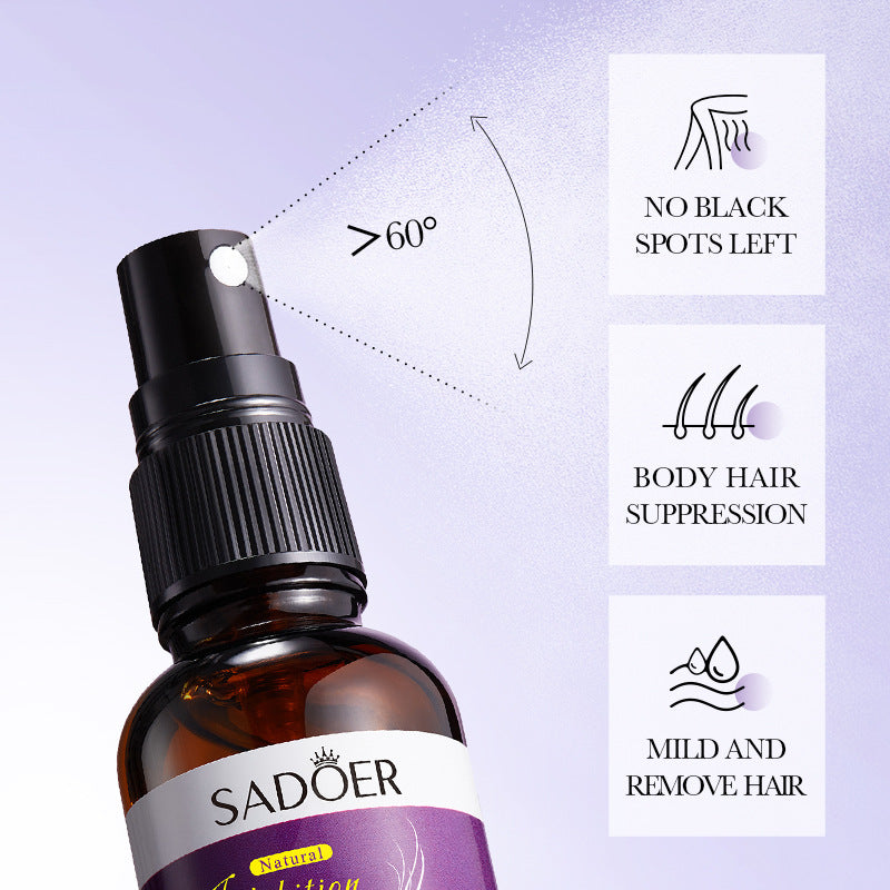 Full English Hair Growth Inhibitor Spray SADOER Inhibiting Underarm and Leg Hair Spray  Wholesale