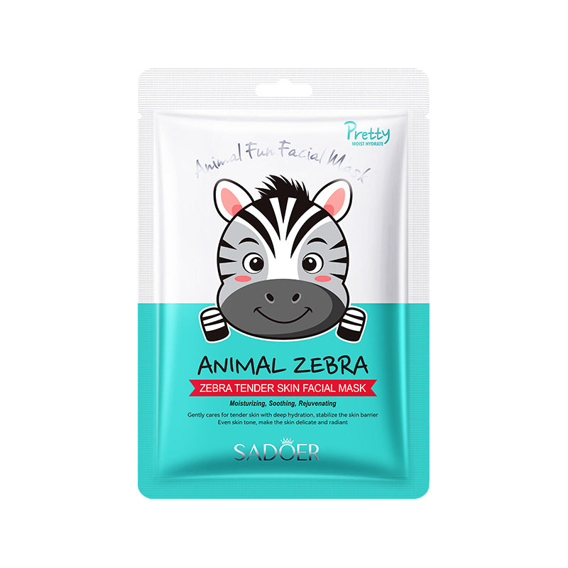 Full English Animal Zebra Pattern Skin Rejuvenation Mask SADOER Moisturizing and Hydrating Face Mask  Wholesale