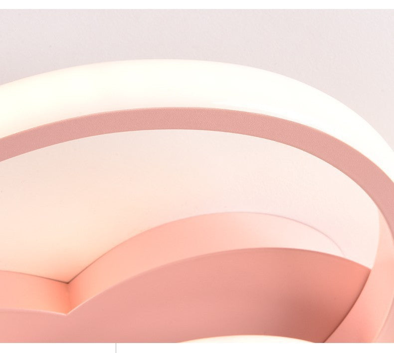 Master Bedroom Simple Modern Cozy Romantic LED Ceiling Lamp Creative Heart-Shaped Children's Room Wedding Room Girl's Room Lamp