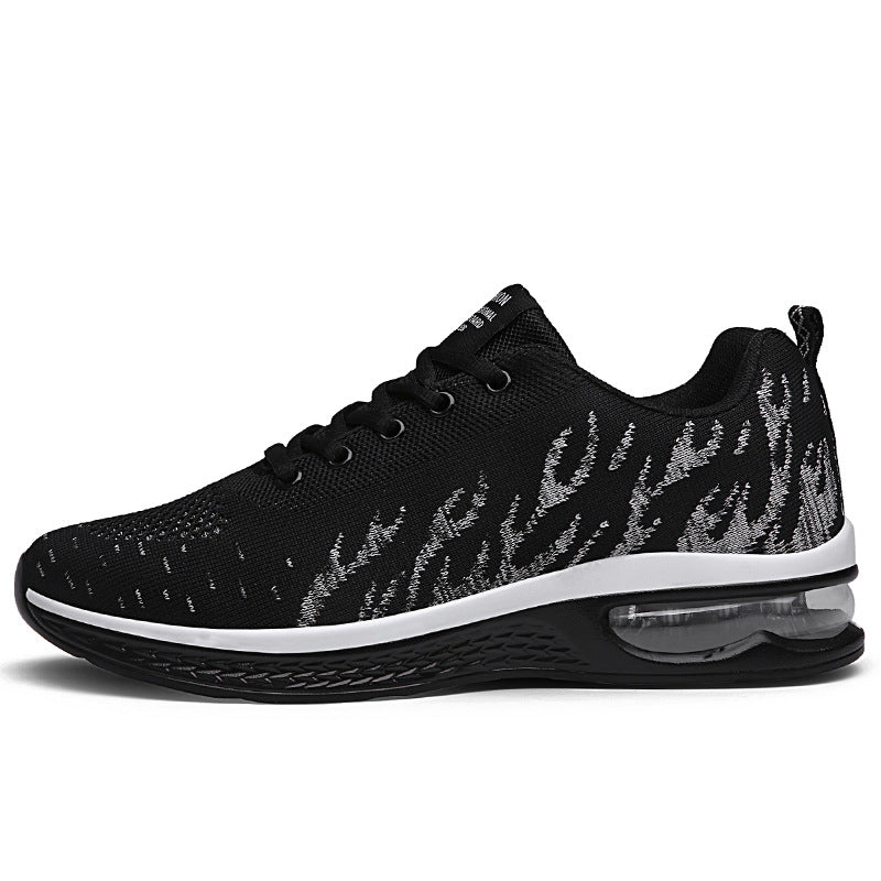 New Sports Shoes Four Seasons Casual Flyknit Breathable Cushion Running Shoes for Teenagers Ultra-light Shock-absorbing Trendy Men's Shoes