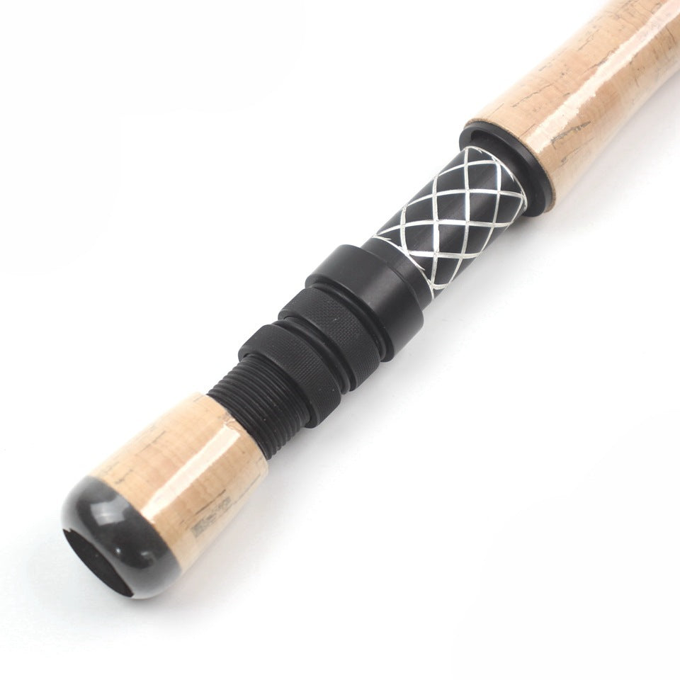 European and American Popular Portable Retractable Fly Rod Carbon Fiber Wooden Handle Fly Fishing Rod Retractable Lure Fishing Rod