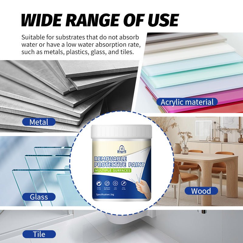 QIDAXIA Multi-Surface Removable Protective Paint Tearable Paint Peelable Water-Based Elastic Latex Paint