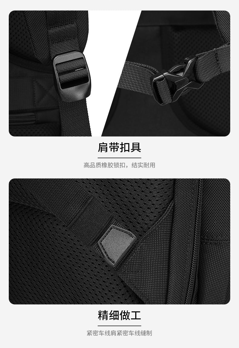 OZUKO Business Backpack Men's Computer Backpack Waterproof Large Capacity Commuting Simple High-end School Bag