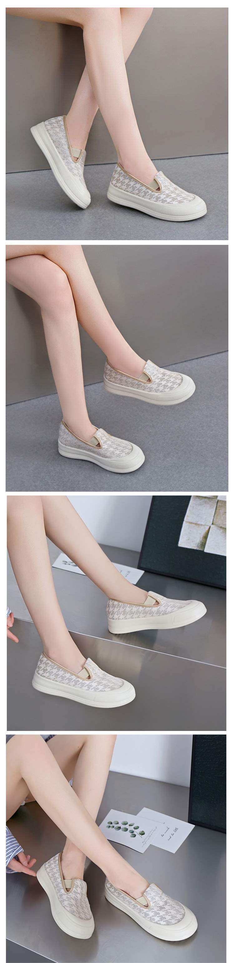 Lightweight Canvas Shoes for Women Casual Shoes2025Spring and summer breathable lace fisherman shoes versatile ultra-soft slip-on