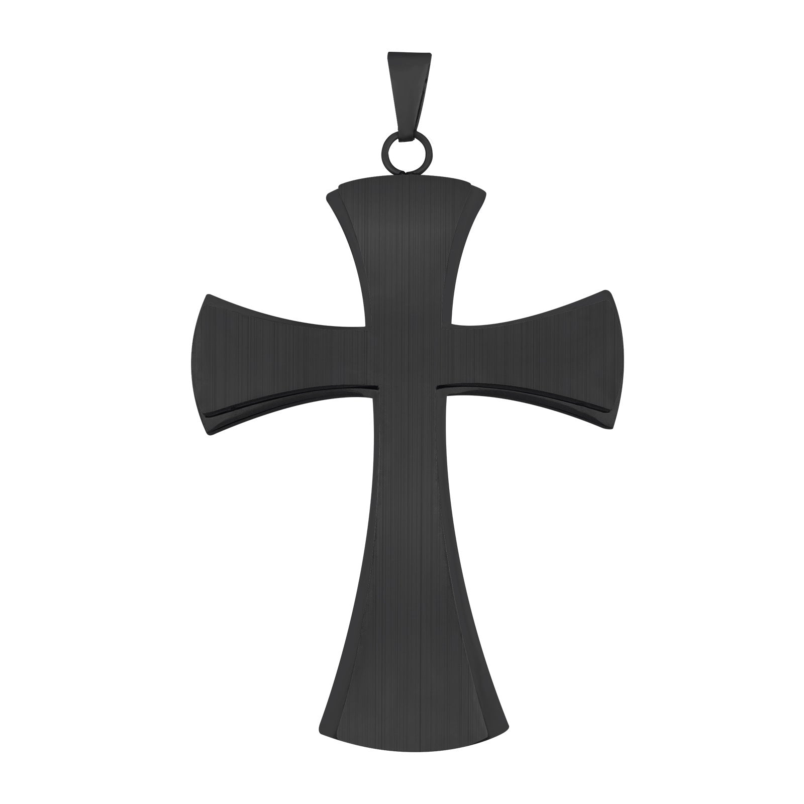 Titanium Steel Cross Pendant Personality Punk Necklace Retro Trendy Men Stainless Steel Cross Pendant Factory Wholesale