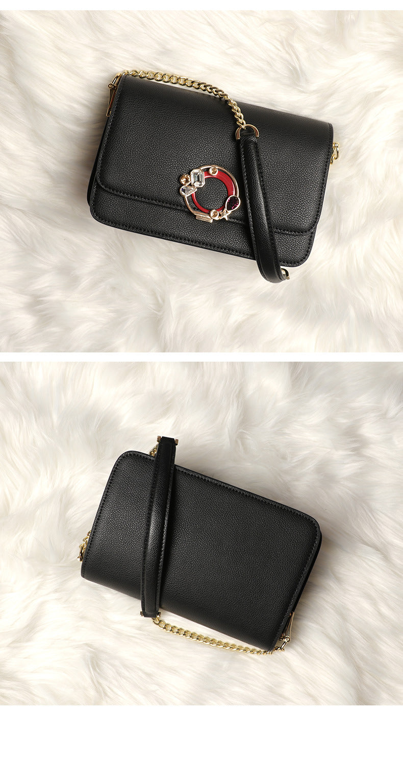 Trolis Luxury Women's Bag Two-Layer Cowhide Small Square Bag Niche Versatile Single Shoulder Crossbody Chain Women's Bag Manufacturer