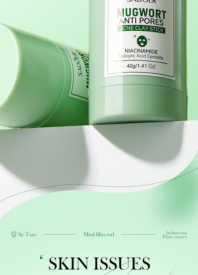 Full English Solid Face Mask40g SADOER Vitamin C Aloe Vera Mugwort Cleansing Mud Mask  Wholesale