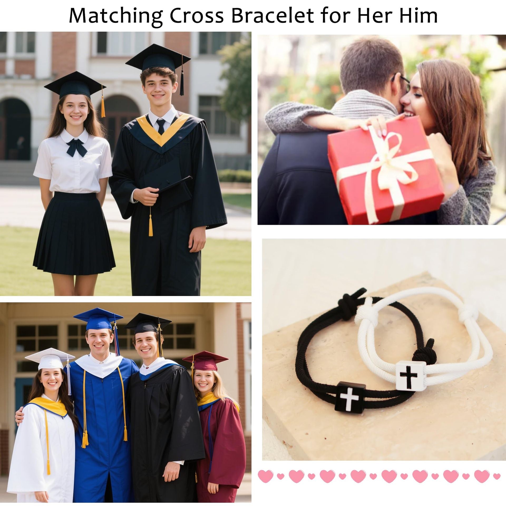 Alloy Cross Bracelet Set Adjustable Handmade Woven Bracelet Promise Faith Milan Rope Bracelet