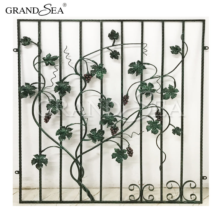 French Wrought Iron Modern Security House Window Grill Security bar