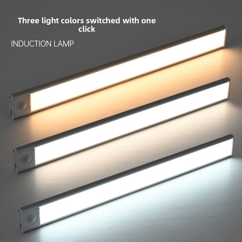 Ultra-thin Smart Human Body Sensor led Lamp Long Strip Magnetic Self-Adhesive Rechargeable Cabinet Wardrobe Wine Cabinet Light Strip Light Tape